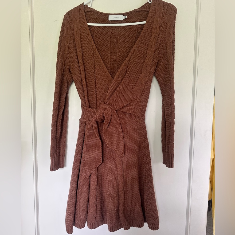 Greylin Wrap Sweater Dress